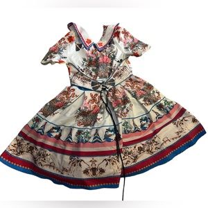 MD Lian Lian floral collared chic wonderland dress